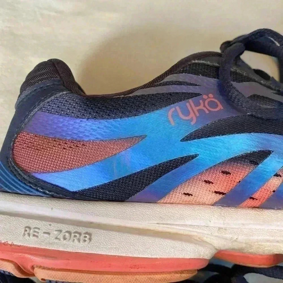 Ryka Devotion Plus 3 Woman’s Walking Shoe Size 9.  Navy Blue & Iridescent Detail - Picture 4 of 16